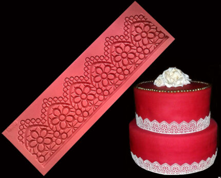 Molde Tapete Renda De Açucar Silicone