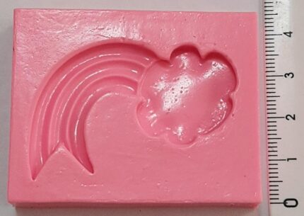 MOLDE SILICONE ARCO-IRIS CHUVA DE AMOR