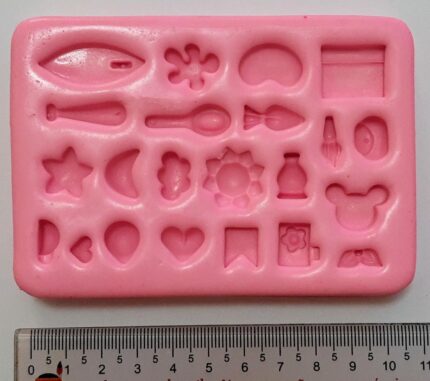 MOLDE SILICONE APLIQUE LAÇOS MISTURINHAS