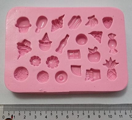 MOLDE SILICONE APLIQUES MICRO ALIMENTOS