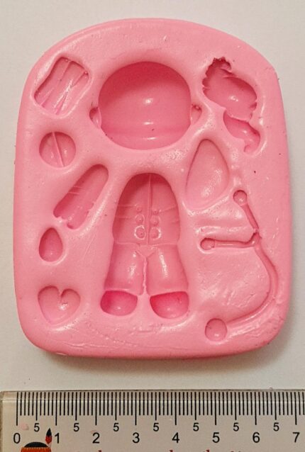 MOLDE SILICONE BONEQUINHO HERÓIS DA SAÚDE