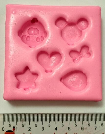 MOLDE SILICONE APLIQUE BALÕES DIVERTIDOS