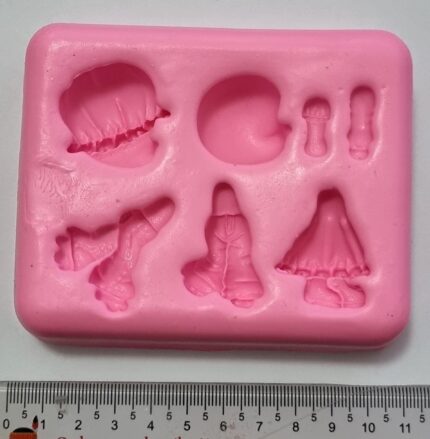 MOLDE SILICONE APLIQUE DE LAÇOS MENINA DO CAMPO