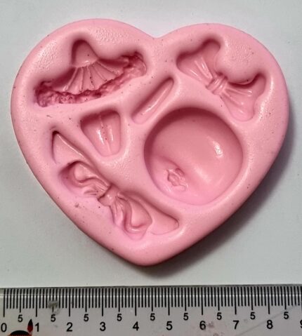 MOLDE SILICONE APLIQUE LAÇOS PRINCESA COM LAÇOS