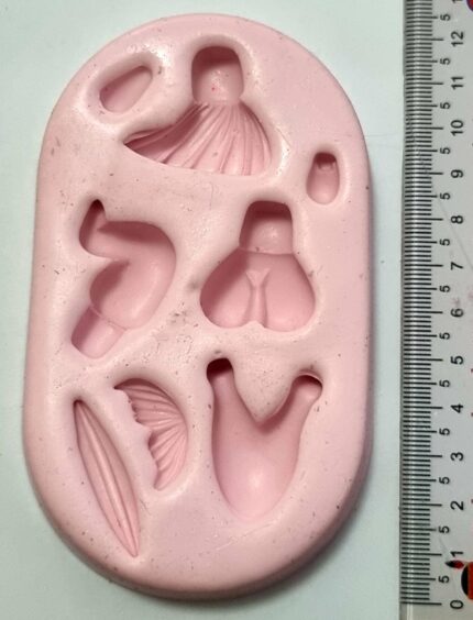 MOLDE SILICONE APLIQUE VESTIDO DE PRINCESA 5