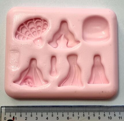 MOLDE SILICONE APLIQUE LAÇOS VESTIDO DE PRINCESA 6