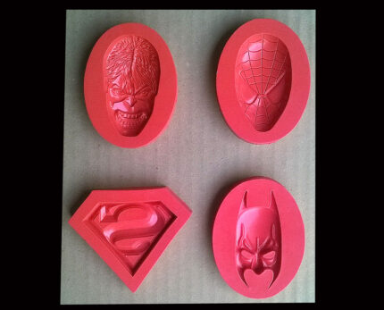 Molde Silicone Kit Promocional Super Heróis 4 Peças
