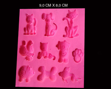 Molde Silicone Modelo Bichos Domésticos