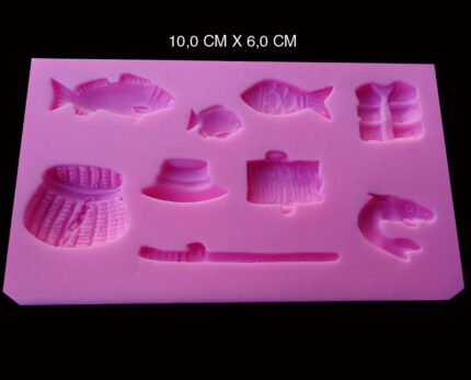 Molde Silicone Modelo Pescaria