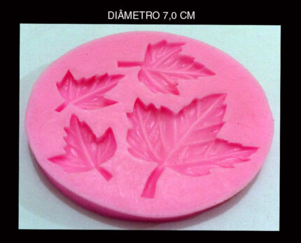 Molde Silicone Modelo Folhas Do Campo