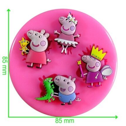 Molde Silicone Modelo  Peppa Pig