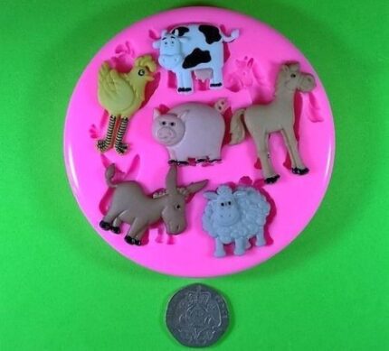 Molde Silicone Modelo Animais Fazenda
