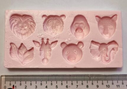 Molde Silicone Animais SELVAGENS ROSTINHOS
