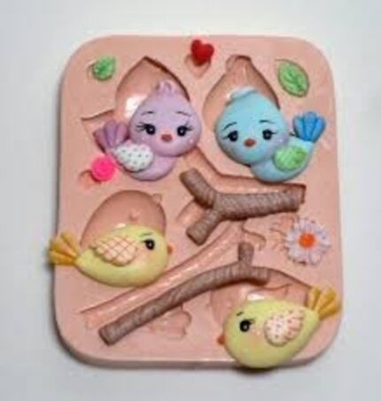 Molde Silicone Modelo Pássaros