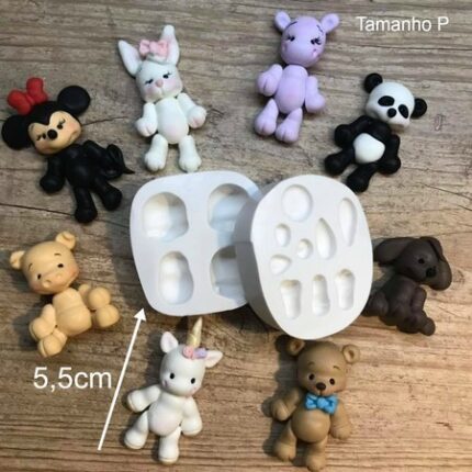 MOLDE SILICONE MODELO ANIMAIS 02 MOLDES