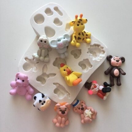 MOLDE SILICONE MODELO ANIMAIS DIVERTIDOS