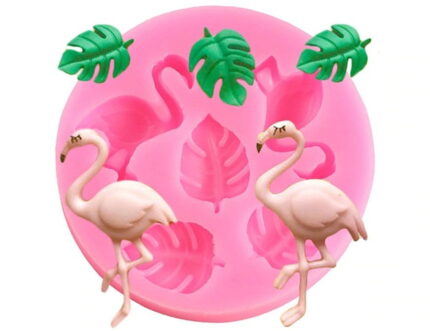 MOLDE SILICONE MODELO FLAMINGOS DIVERSOS