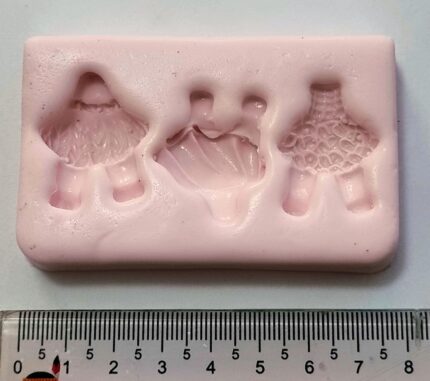 MOLDE SILICONE APLIQUE DE LAÇOS PRINCESINHAS LINDAS