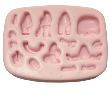 MOLDE SILICONE APLIQUE DE LAÇOS MODA PRAIA
