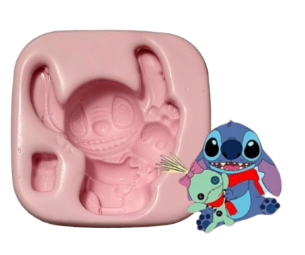 MOLDE SILICONE MODELO STITCH E XEPA