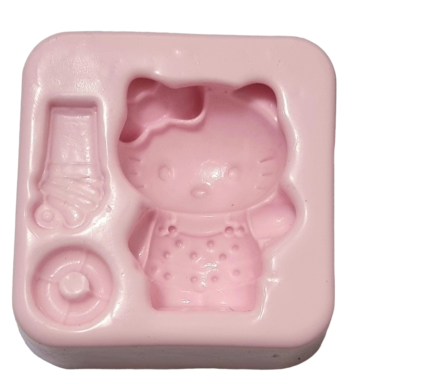 MOLDE SILICONE MODELO HELLO KITTY PRAIA