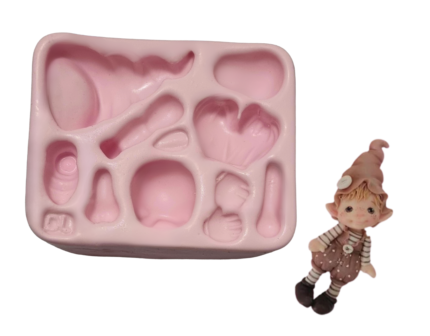 MOLDE SILICONE MODELO DUENDES