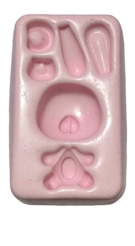 MOLDE SILICONE MODELO COELHO E URSO
