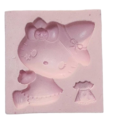 MOLDE SILICONE MODELO HELLO KITTY