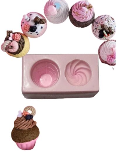 MOLDE SILICONE MODELO CUPCAKE 3D MINI