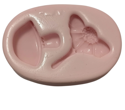 MOLDE SILICONE MODELO COGUMELO E FLORES